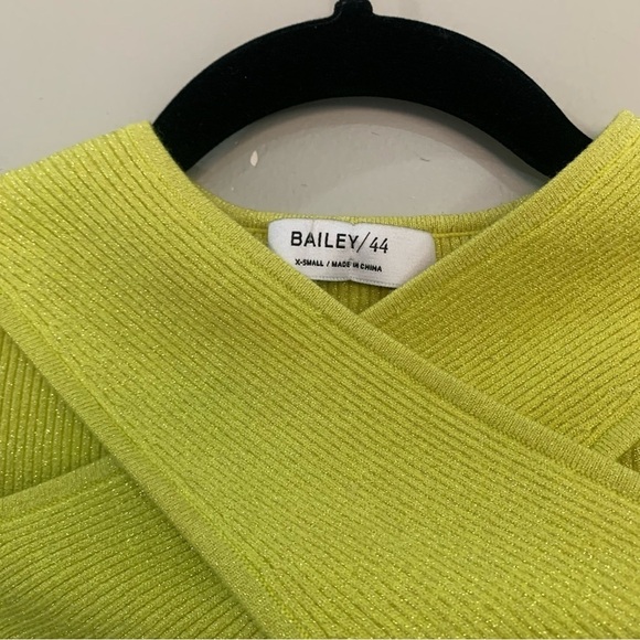 Bailey/44 Sweater Top Hazel Cutout Ribbed in Metallic Yellow - Picture 8 of 8